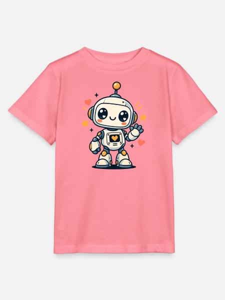 Kleiner Robo mit Herzen - Stanley/Stella Kinder T-Shirt MINI CREATOR - Pink