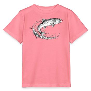 Meerforelle Sprung - Stanley/Stella Kinder T-Shirt MINI CREATOR  - Pink  - Vorne