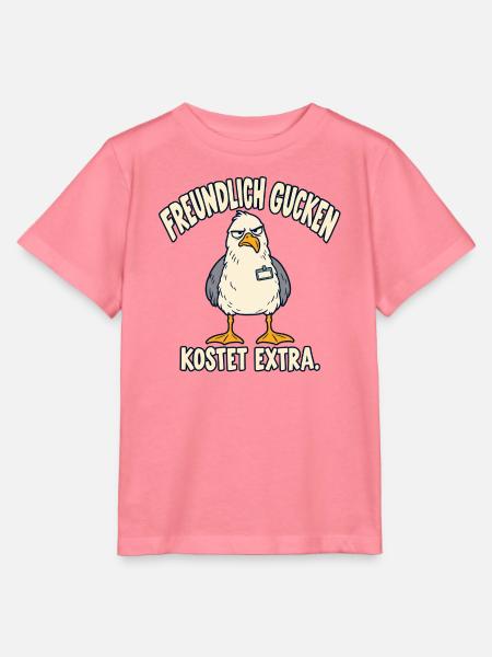 Freundlich gucken kostet extra – Möwe - Stanley/Stella Kinder T-Shirt MINI CREATOR  - Pink 