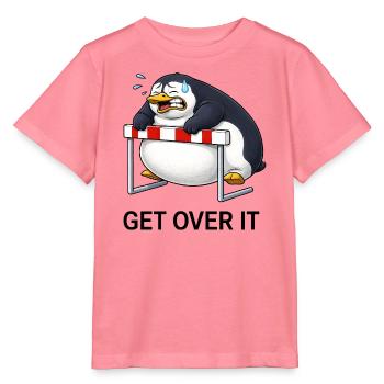 Süßer Pinguin Cartoon lustig Hürdenlaufen - Stanley/Stella Kinder T-Shirt MINI CREATOR  - Pink  - Vorne