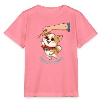 Corgi Biscuit Cheer Niedliches Hundedesign - Stanley/Stella Kinder T-Shirt MINI CREATOR  - Pink  - Vorne