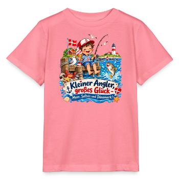 KleinerAngler GroßesGlück Küstenpoesie - Stanley/Stella Kinder T-Shirt MINI CREATOR  - Pink  - Vorne