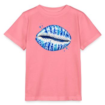 Kobaltblaues Kuhschalendesign - Stanley/Stella Kinder T-Shirt MINI CREATOR  - Pink  - Vorne