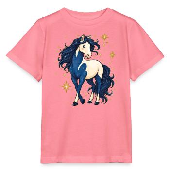 Pferd mit Sternen - Stanley/Stella Kinder T-Shirt MINI CREATOR  - Pink  - Vorne