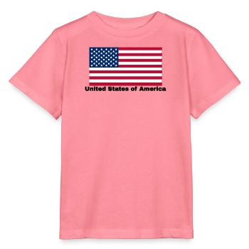 USA Fahne - Stanley/Stella Kinder T-Shirt MINI CREATOR  - Pink  - Vorne