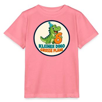 6 Geburtstag – Kleiner Dino große Pläne - Stanley/Stella Kinder T-Shirt MINI CREATOR  - Pink  - Vorne