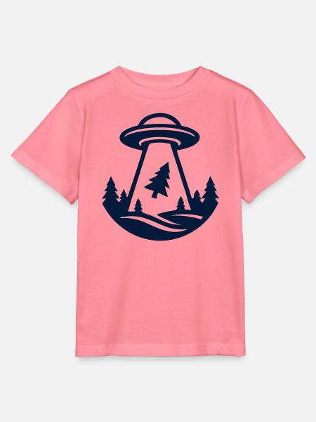 Ufo Entfuehrung Wald Logo - Stanley/Stella Kinder T-Shirt MINI CREATOR - Pink
