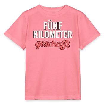 Erster Fünf Kilometer Lauf Geschenkidee - Stanley/Stella Kinder T-Shirt MINI CREATOR  - Pink  - Vorne