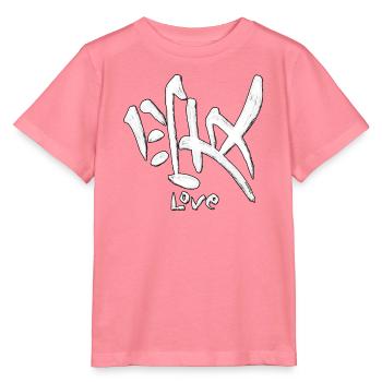 Liebes-Graffiti-Symbol: weiße Pinsel - Stanley/Stella Kinder T-Shirt MINI CREATOR  - Pink  - Vorne