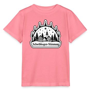 Schwibbogen Stimmung Erzgebirge Weihnachten Shirt - Stanley/Stella Kinder T-Shirt MINI CREATOR  - Pink  - Vorne