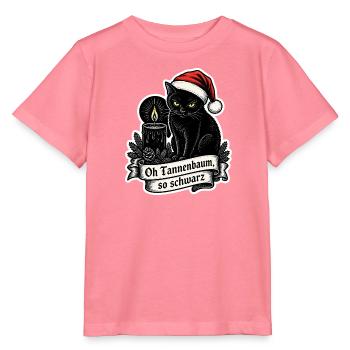 Oh Tannenbaum so schwarz Katze Gothic Weihnachten - Stanley/Stella Kinder T-Shirt MINI CREATOR  - Pink  - Vorne