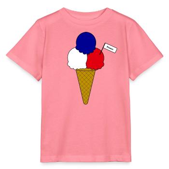 Französich France Flag Eiscreme - Stanley/Stella Kinder T-Shirt MINI CREATOR  - Pink  - Vorne