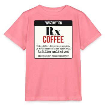 Rezept: Kaffee – Täglich einnehmen - Stanley/Stella Kinder T-Shirt MINI CREATOR  - Pink  - Vorne