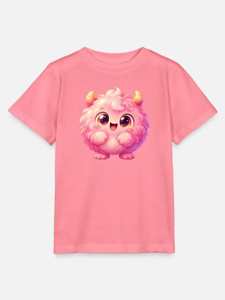 Pink Fluff Monster Kuschelheld - Stanley/Stella Kinder T-Shirt MINI CREATOR - Pink