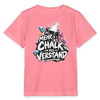 Mehr Chalk als Verstand Bouldern Spruch - Stanley/Stella Kinder T-Shirt MINI CREATOR  - Pink  - Vorne