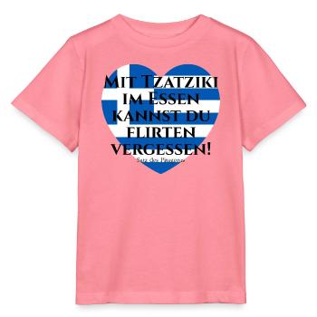 MIT TZATZIKI KANNST DU FLIRTEN VERGESSEN PITAGORAS - Stanley/Stella Kinder T-Shirt MINI CREATOR  - Pink  - Vorne