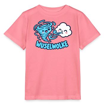 Wuselwolke – Lustiges Wind & Wolken Kinder Motiv - Stanley/Stella Kinder T-Shirt MINI CREATOR  - Pink  - Vorne