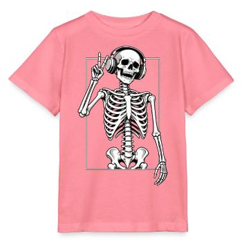 Skelett mit Kopfhörern - Stanley/Stella Kinder T-Shirt MINI CREATOR  - Pink  - Vorne