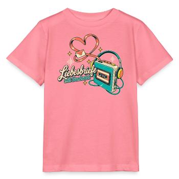 Kassette Mixtape Bandsalat Retro Nostalgie - Stanley/Stella Kinder T-Shirt MINI CREATOR  - Pink  - Vorne