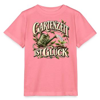 Gartenzeit ist Glück Geschenk Hobbygärtner Garten - Stanley/Stella Kinder T-Shirt MINI CREATOR  - Pink  - Vorne