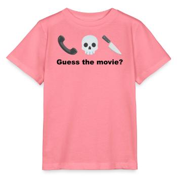 Totenkopf mit Handy und Messer Rate mal, der Film? - Stanley/Stella Kinder T-Shirt MINI CREATOR  - Pink  - Vorne