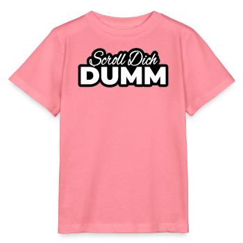 Scroll Dich Dumm Typo Print - Stanley/Stella Kinder T-Shirt MINI CREATOR  - Pink  - Vorne