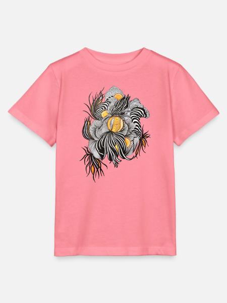 NoirBlüten Orange Akzente - Stanley/Stella Kinder T-Shirt MINI CREATOR  - Pink 