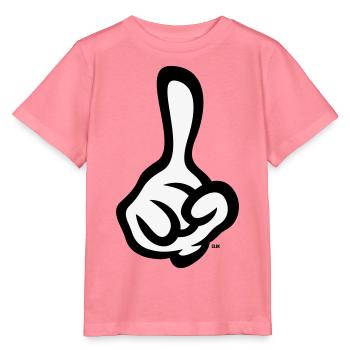 Erhobener Zeigefinger (Finger / Rechte Hand / 2C) - Stanley/Stella Kinder T-Shirt MINI CREATOR  - Pink  - Vorne
