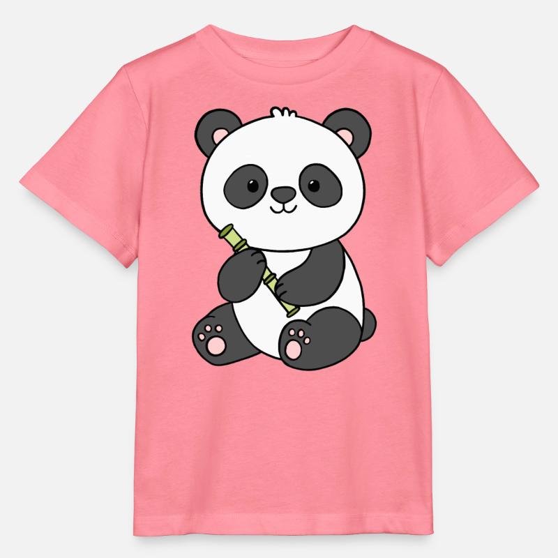 Panda Panda Bear - Stanley/Stella MINI CREATOR Kids’ T-Shirt - pink joy