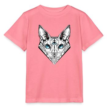 Blaue dreiäugige Sphinx - Stanley/Stella Kinder T-Shirt MINI CREATOR  - Pink  - Vorne