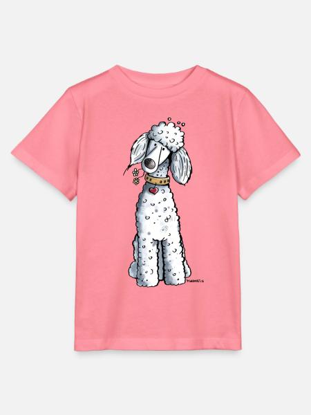 Pudel mit Blumen - Stanley/Stella Kinder T-Shirt MINI CREATOR - Pink