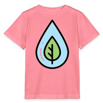 Wassertropfen Blatt Öko - Stanley/Stella Kinder T-Shirt MINI CREATOR  - Pink  - Vorne