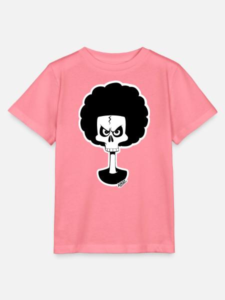 Afro Skull Cartoon Monochrom - Stanley/Stella Kinder T-Shirt MINI CREATOR - Pink