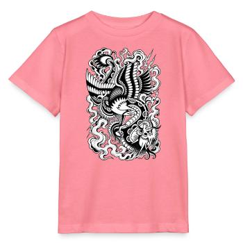 Tattoo Adler und Drache - Stanley/Stella Kinder T-Shirt MINI CREATOR  - Pink  - Vorne