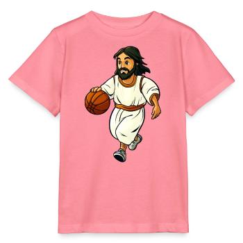 Basketballer Jesus - Stanley/Stella Kinder T-Shirt MINI CREATOR  - Pink  - Vorne