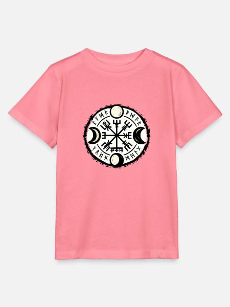 Mondrunen Kompass mit Mondphasen - Stanley/Stella Kinder T-Shirt MINI CREATOR - Pink