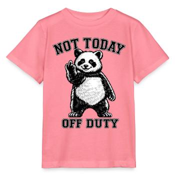 Panda not on duty today - Stanley/Stella MINI CREATOR Kids’ T-Shirt - pink joy  - Front