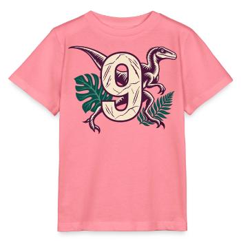 9. Geburtstag Dinosaurier-Shirt für Kinder - Stanley/Stella Kinder T-Shirt MINI CREATOR  - Pink  - Vorne