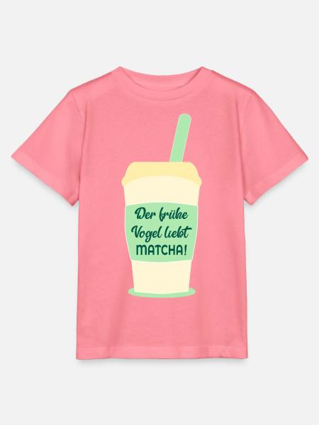Vogel Matcha lieben - Stanley/Stella Kinder T-Shirt MINI CREATOR - Pink