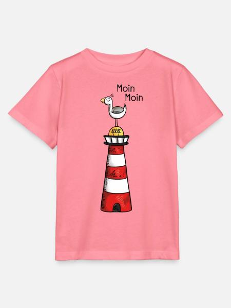 Moin Moin Möwe - Nordsee - Norden - Geschenk - Stanley/Stella Kinder T-Shirt MINI CREATOR - Pink