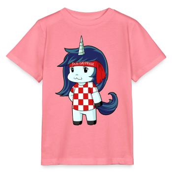 Croatia world champion unicorn - Stanley/Stella MINI CREATOR Kids’ T-Shirt - pink joy  - Front
