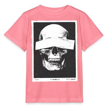 Crâne grunge - T-shirt bio MINI CREATOR Stanley/Stella Enfant - rose  - Devant
