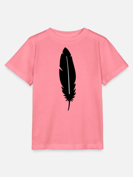 Feder silhouette - Stanley/Stella Kinder T-Shirt MINI CREATOR  - Pink 