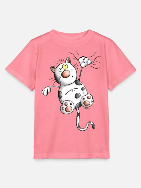 Abenteuerlustige Katze - Stanley/Stella Kinder T-Shirt MINI CREATOR  - Pink 