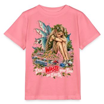 Naturfee ruft: Don't Waste Your Time - Stanley/Stella Kinder T-Shirt MINI CREATOR  - Pink  - Vorne