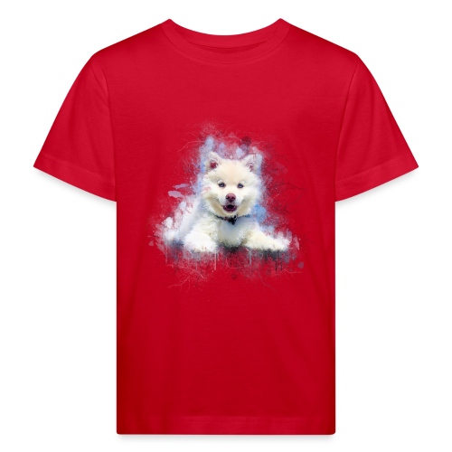 Husky sibérien Blanc chiot mignon -by- Wyll-Fryd - T-shirt bio Enfant