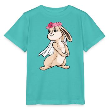 bunny bride veil wedding - Stanley/Stella MINI CREATOR Kids’ T-Shirt - pool blue - Front