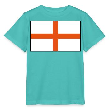 England Flagge 2 - Stanley/Stella Kinder T-Shirt MINI CREATOR  - Poolblau - Vorne