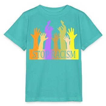 Stop Racism - Stanley/Stella MINI CREATOR Kids’ T-Shirt - pool blue - Front