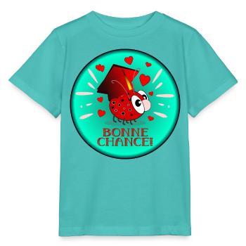 Bonne Chance Examen France - Succès - T-shirt bio MINI CREATOR Stanley/Stella Enfant - bleu piscine - Devant